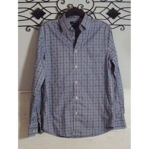 Murano No Iron Men's Button Up Shirt Size M Long Sleeve Multicolored Plaid